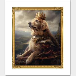 Graceful Golden Retriever - Medieval Scottish Princess (Framed) Posters and Art